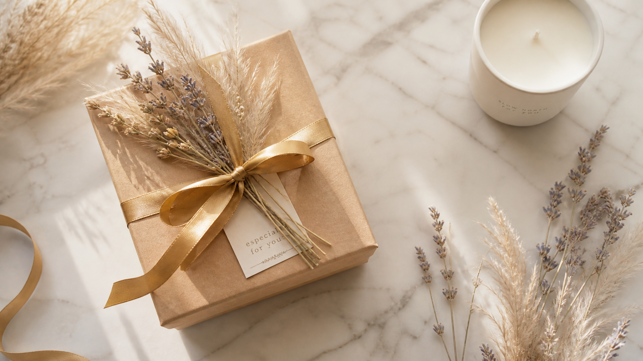 Elegantly wrapped Truly Anastazia candle gift